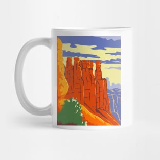 Bryce Canyon National Park in Paunsaugunt Plateau Garfield County and Kane County Utah WPA Poster Art Color Mug